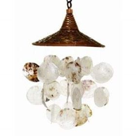 Saddle Shell Chime with Brown Buri Hat x 10 Round