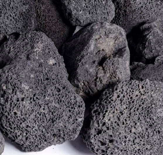 Black Lava Stone Aquarium Rock 10–30cm | Volcanic Aquascaping Rock (Per lb)