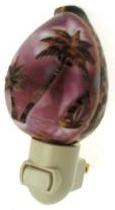 PALM TREE DESIGN CARVED COWRIE NIGHTLIGHT