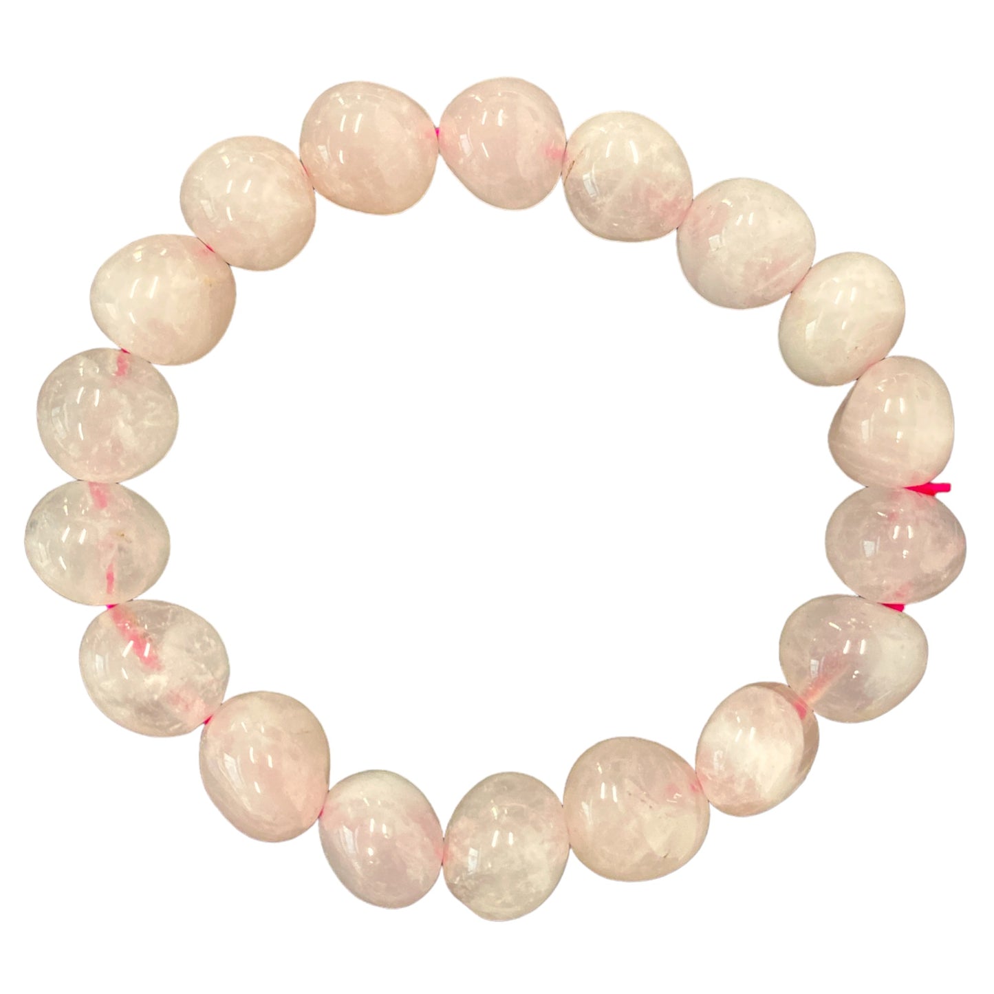 Rose Quartz - 10-12 mm Free Form Bead Bracelet - 7 inch - China - NEW1223