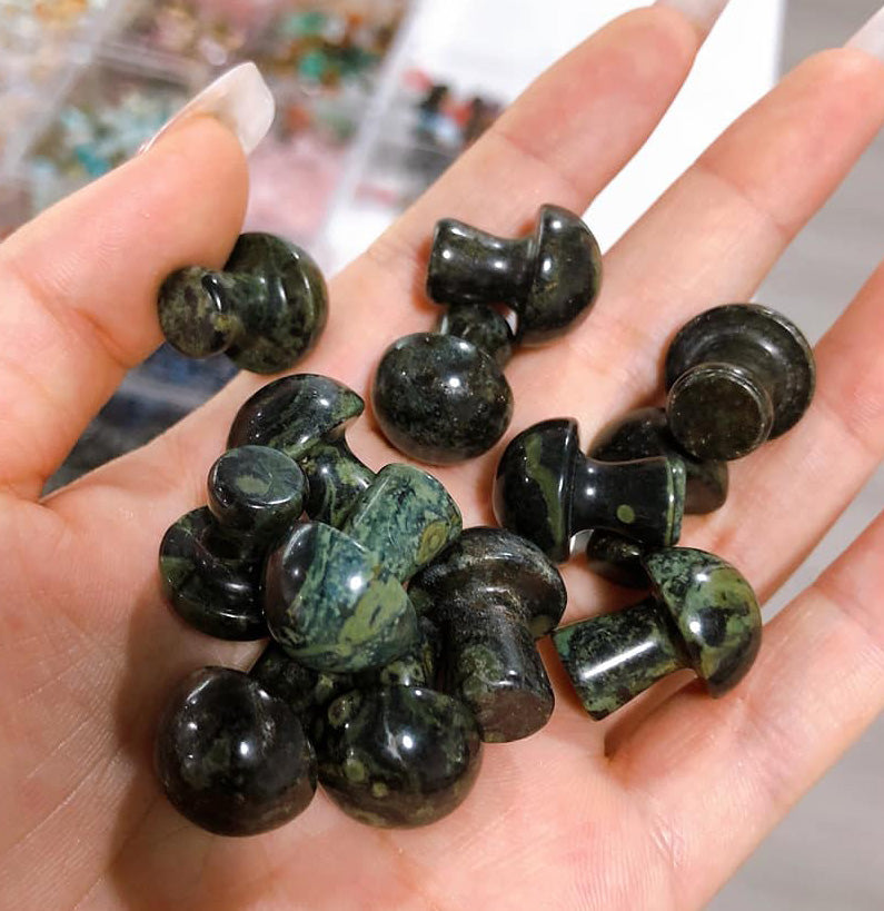 Kambaba Jasper Mini Mushrooms - 19-20 mm - Price Each - China - NEW622