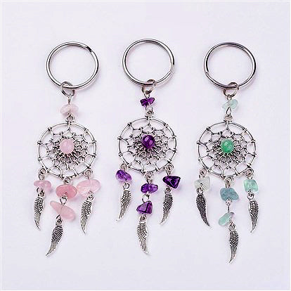 Amethyst - Dream Catcher Key rings - 4.25 x 1 inch - NEW1022