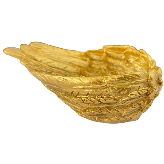 Gold Sphere & Stone Wing Display Bowl