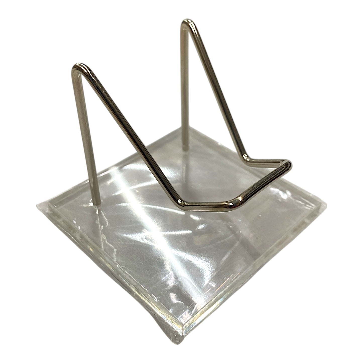 Clear Plexi Square Specimen Stand with Wire - Small - 50mm x 50mm - NEW424