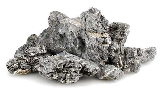Seiryu Stone Aquarium Rock 10–30cm | Natural Grey Aquascaping Stone (Per lb)