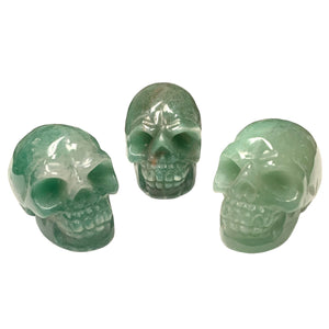 Skull - Green Aventurine - Extra Small 30Hx40Lx28mm wide - China - NEW722