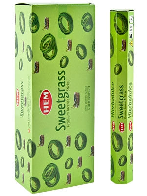 Hem Sweetgrass 20 Incense Sticks per inner box (6/box)