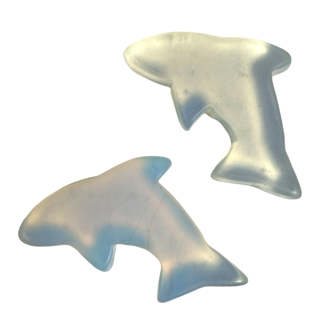 Opalite - 45mm - Flat Dolphin - 1 Piece - India - NEW323