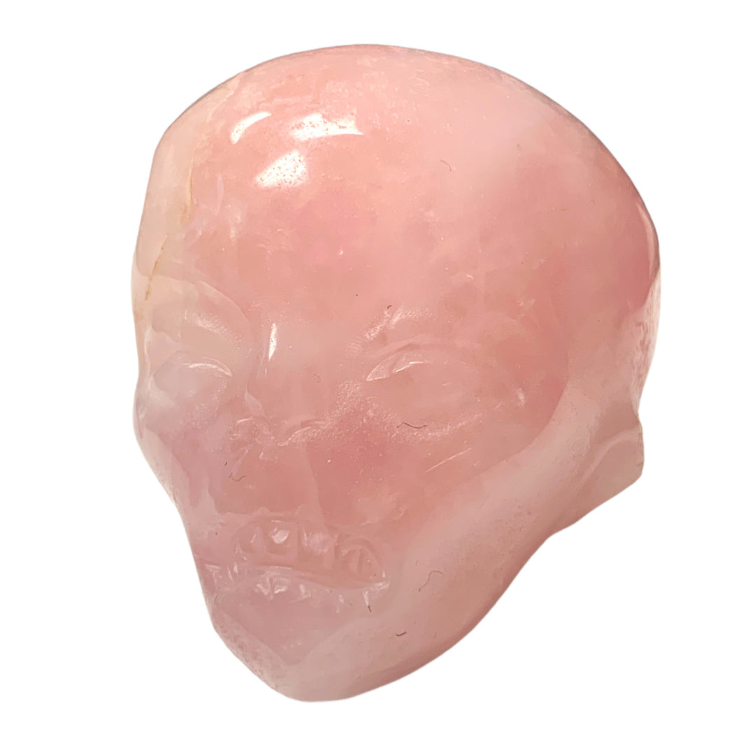 Alien Skull - Rose Quartz - Extra Small 30Hx40Lx28mm wide - China - NEW1122