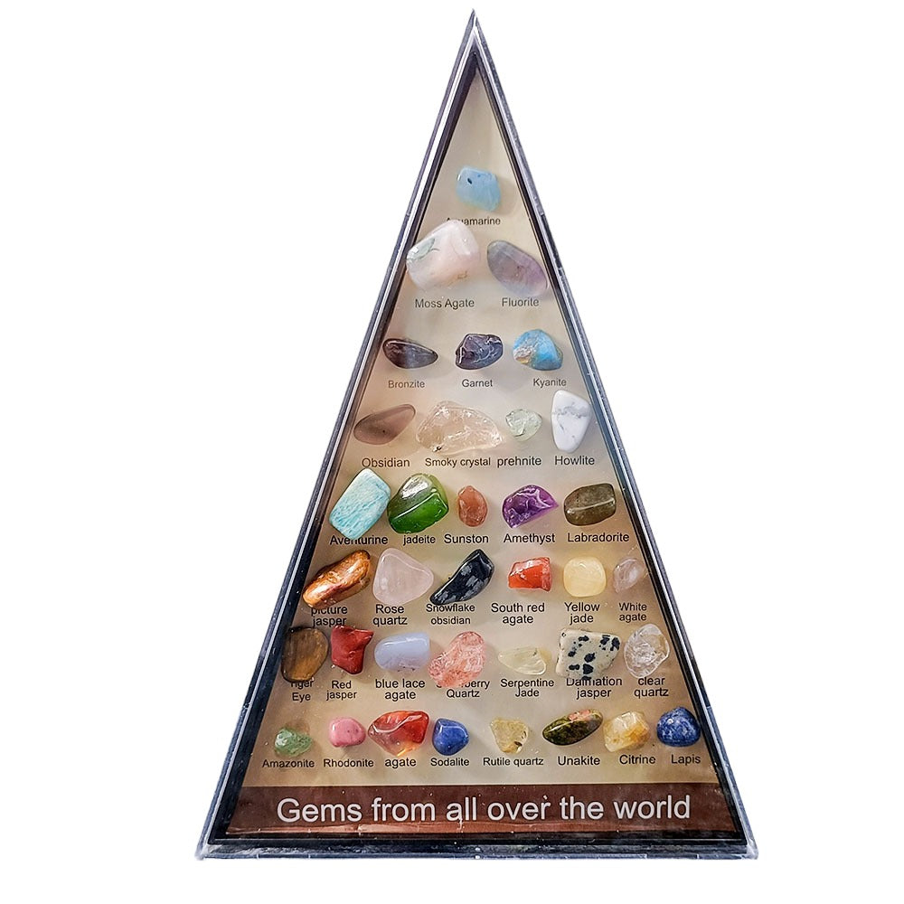 Gemstones Around The World Triangular Tray Brown - NEW523