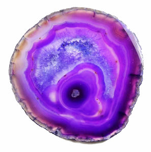 Unique PURPLE Agate Slice on a Metal Stand - NEW1221