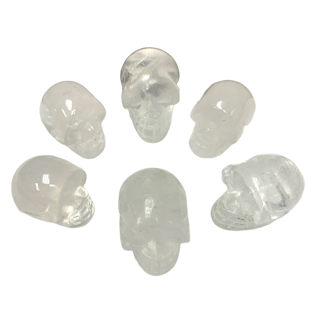 Skull Mini- Crystal Quartz - 30-35mm Grams - India & China - NEW722