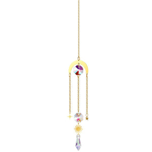 K9 Aura Crystal Hanger Crescent Moon Stars Sun Brass Color Twinkle Hanger - Long inch - China - NEW911