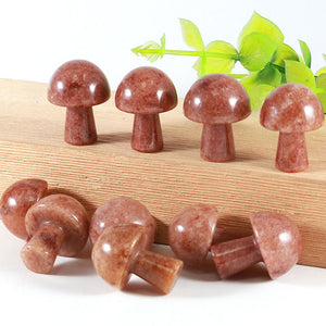 Strawberry Quartz - Mini Mushrooms - 16 x 22 mm - Price Each - China - NEW1122