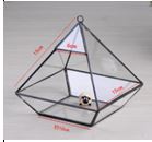 Pyramid Container Glass Terrarium 15 x 15 x 20 cm