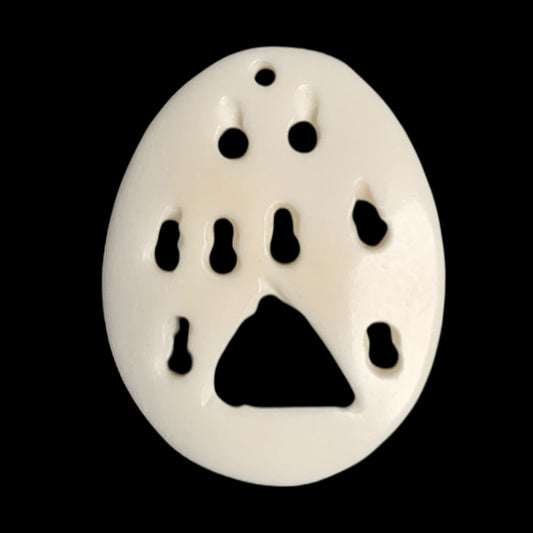 37x30mm Wolf Claw Bone Pendant Larger - India - NEW523