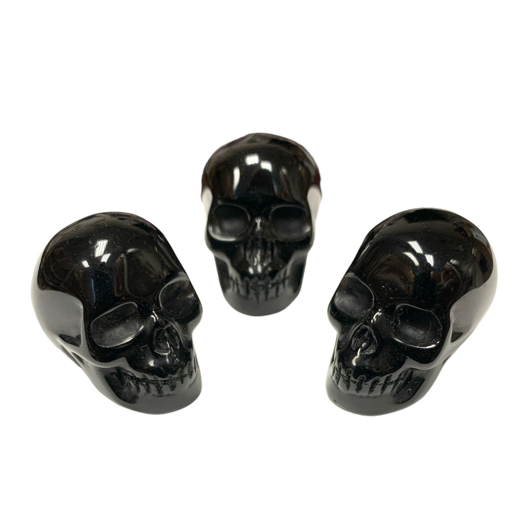 Skull - Black Obsidian - Extra Small 30Hx40Lx28mm wide - China - NEW722