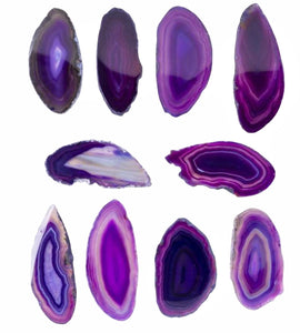 Agate Slices Purple - Grade A Size #2 - 3.15 x 2 inch - 8 to 11cm x 5 to 7cm - NEW122