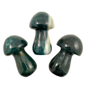Mushrooms SMALL MOSS AGATE - 35mm - Price Each - China - NEW722