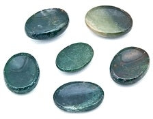 Bloodstone Worry Stones - 35-38mm Long - Pack of 6 - India