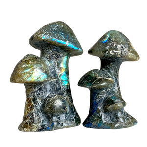 Triple Mushrooms LARGE Labradorite - 50 mm - Price Each - China - NEW722