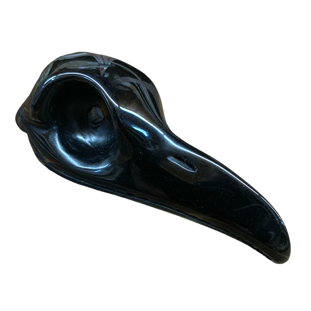 Raven Skull- Black Obsidian - MEDIUM 3.5-4 INCH - China - NEW622