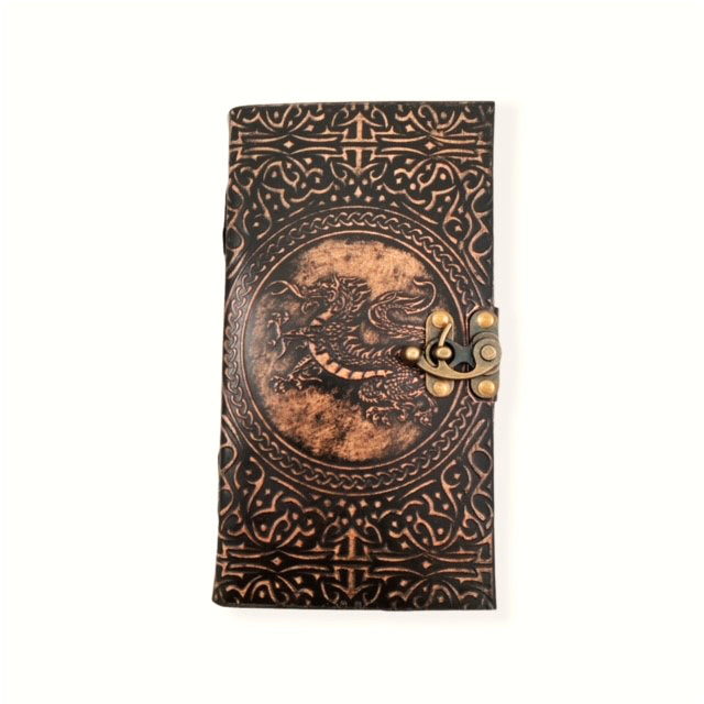 Hand Made Leather Cover Paper Diaries - Dragon - 5 x 9 inch - NEW421