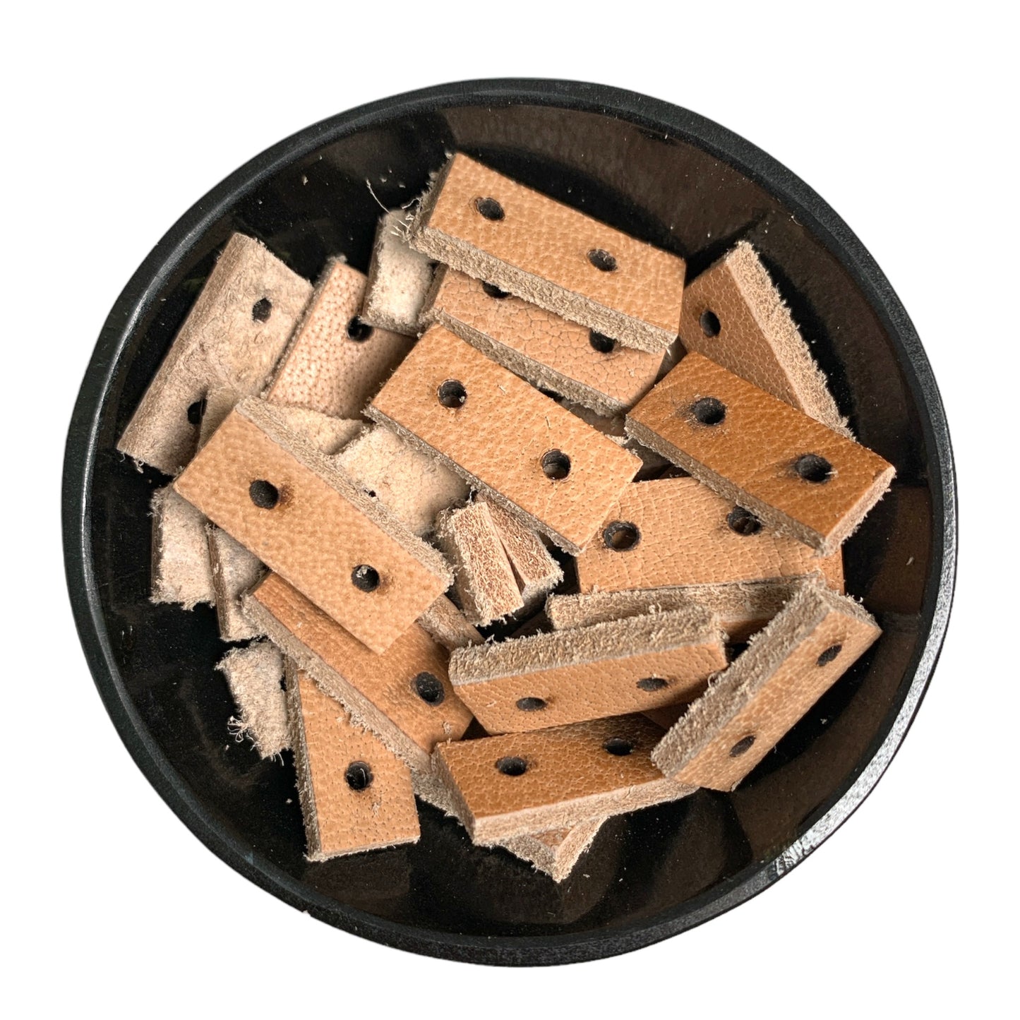 PK/50 Leather Spacers 2 Hole - India - NEW523