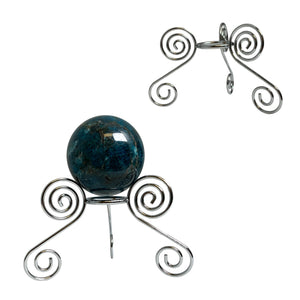 Sphere Stand - Candle Holder - 4x3x2.5 inch - 3 legged - SILVER Color