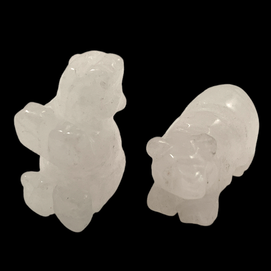 Walking Bear - Clear Quartz - Mini 1 inch - 1 Piece - China - NEW1022