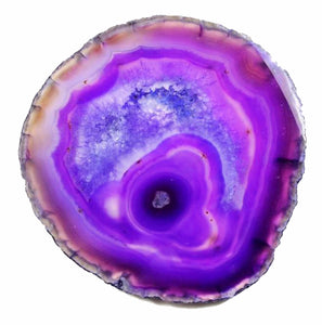 Agate Slices Purple - Grade A Size #4 - 4.3 x 3.15 inch - 11 to 14cm x 8 to 10cm - NEW122