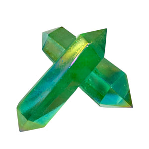 Clear Quartz Aura Green - 3-4 inch - Price per gram - NEW423 - Double Terminated Polished Points