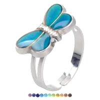 Butterfly Mood Ring Adjustable - 18x10x5mm - NEW523