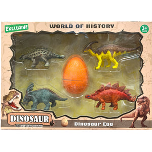 Set OF 6 Dinosaurs - Model Figure Toys ABS Plastic - Boxed 46x6x26cm - NEW920