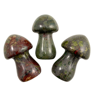 Mushrooms SMALL Blood Stone - 35mm - Price Each - China - NEW722
