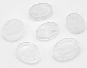 Crystal Quartz Worry Stones - 35-38mm Long - Pack of 6 - India