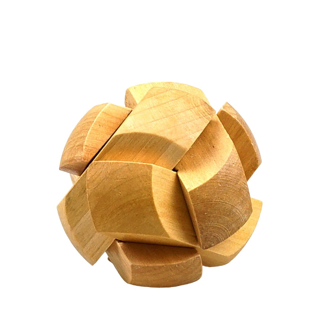 Carved Wood Block Puzzle Decor - Light Sphere - NEW523