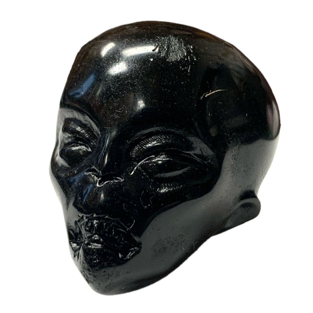 Alien Skull - Black Obsidian - Extra Small 30Hx40Lx28mm wide - China - NEW1122
