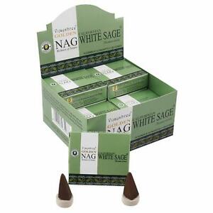GOLDEN Nag White Sage Incense Cones - 10 cones per pack 12 packs per box - NEW1222
