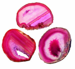 Agate Slices Pink - Grade A Size #4 - 4.3 x 3.15 inch - 11 to 14cm x 8 to 10cm - NEW122