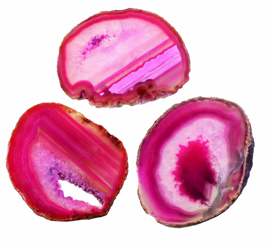 Agate Slices Pink - Grade A Size #4 - 4.3 x 3.15 inch - 11 to 14cm x 8 to 10cm - NEW122