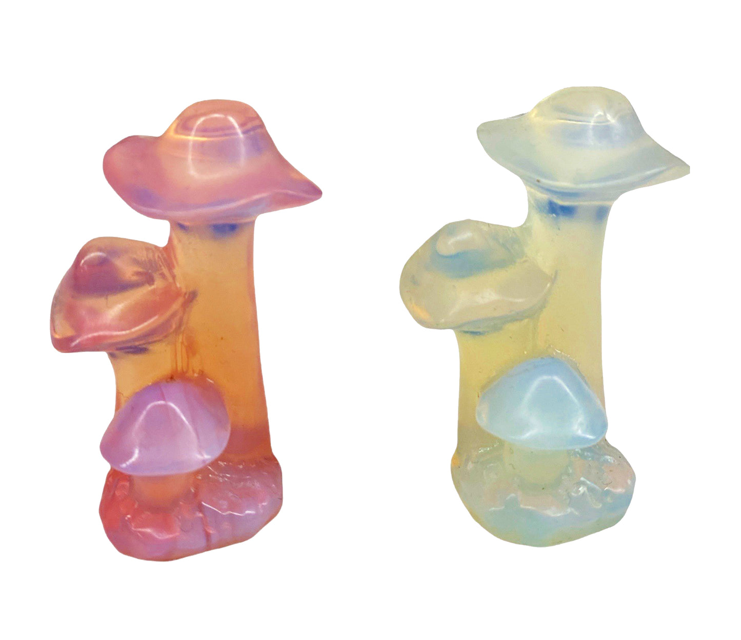 Triple Mushrooms LARGE ASSORTED - 50 mm - Amethyst - Opalite - Pink Opalite - Price Each - China - NEW622
