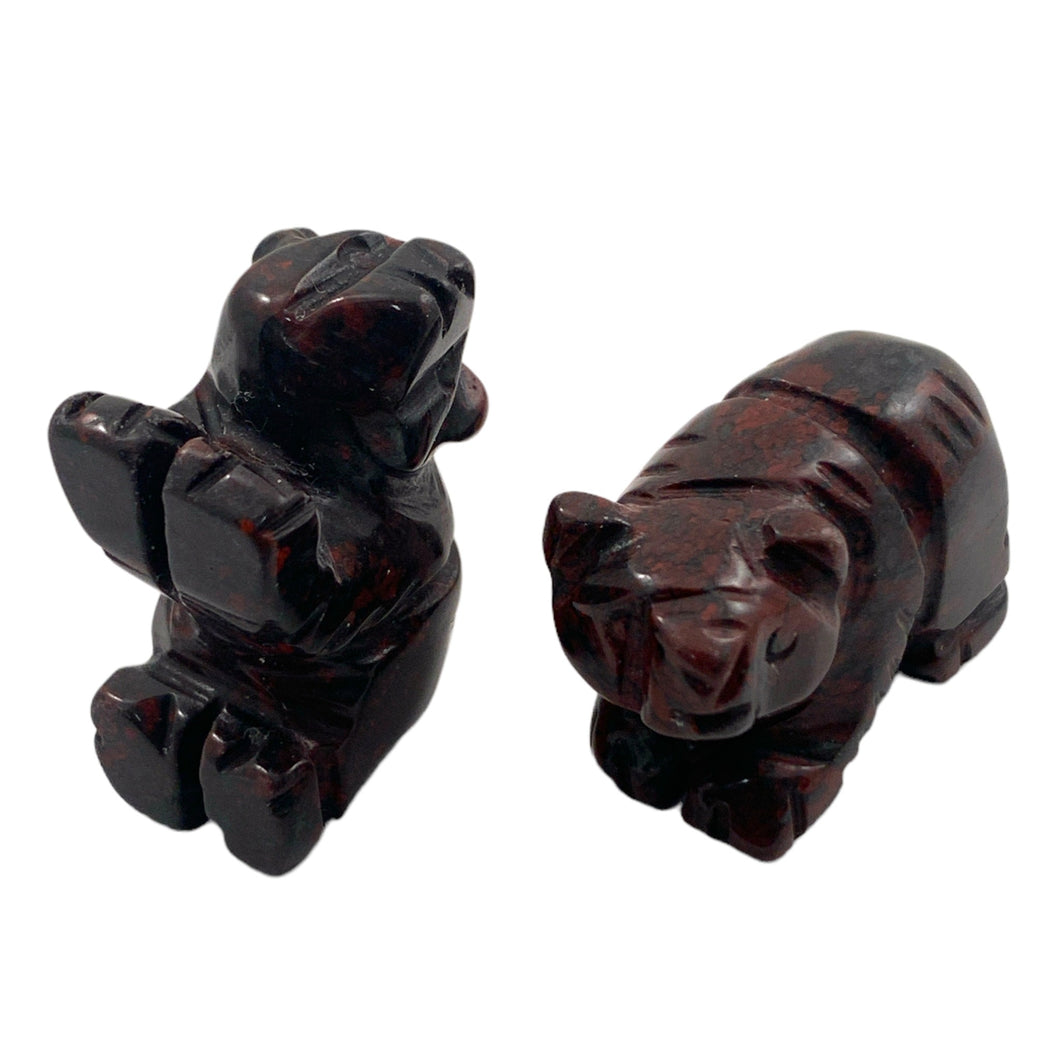 Walking Bear - Red Jasper - Mini 1 inch - 1 Piece - China - NEW1022