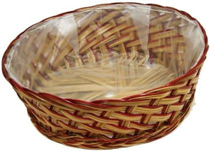 Round Lined Coco MIDRIB BOWL - TRAY - 10 x 4 inches - Fits a 20x30 Basket Bag