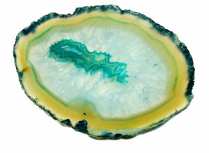 Agate Slices Teal Green - Grade A Size #4 - 4.3 x 3.15 inch - 11 to 14cm x 8 to 10cm - NEW122