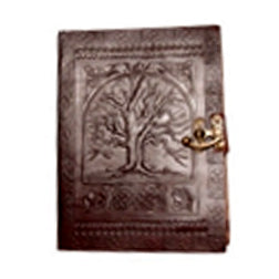 Hand Made Leather Cover Paper Diaries - Tree of Life D - 5 x 7 inch - NEW421