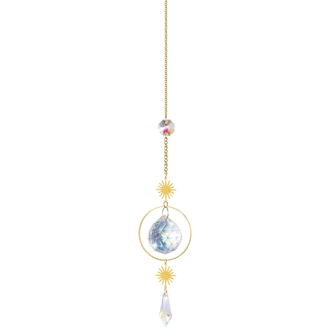 K9 Aura Crystal Hanger Sun Moon Star Brass Color - Long inch - China - NEW911